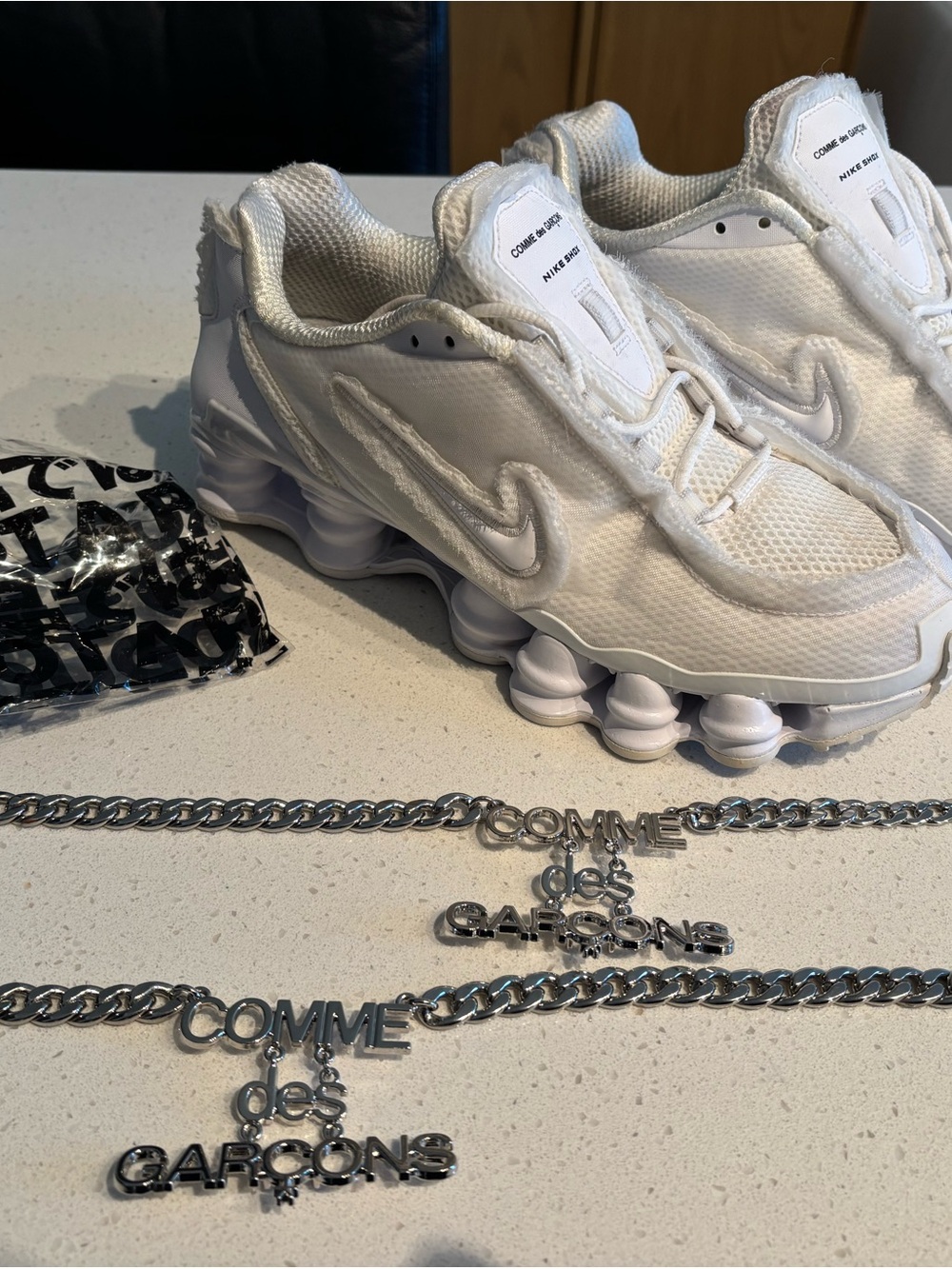 Nike  Shox TL x Comme Des Garcons White Women’s Shoes With Box